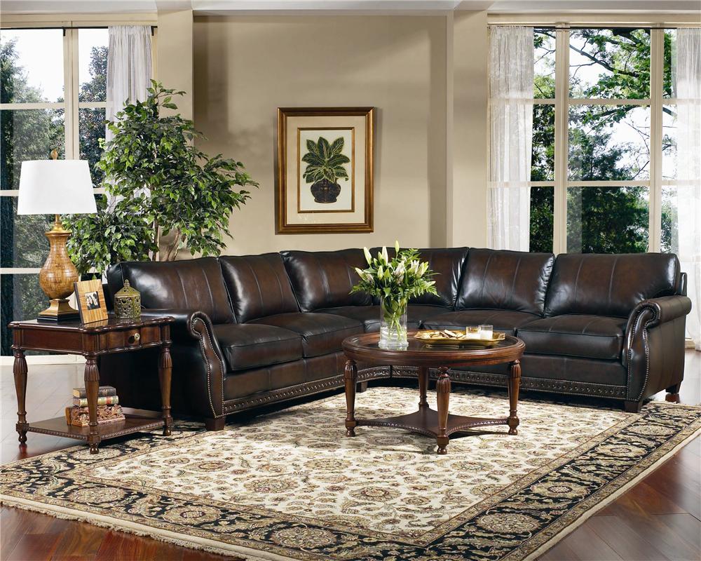 Bernhardt Bradley 1591LO, 1592LO Leather Sectional Baer's Furniture